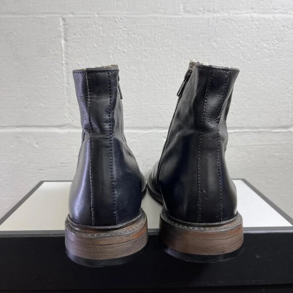 FreeBird Douglas Ankle Boots Black Leather Side Zip Men's Size 9 Made In Mexico - Picture 6 of 11